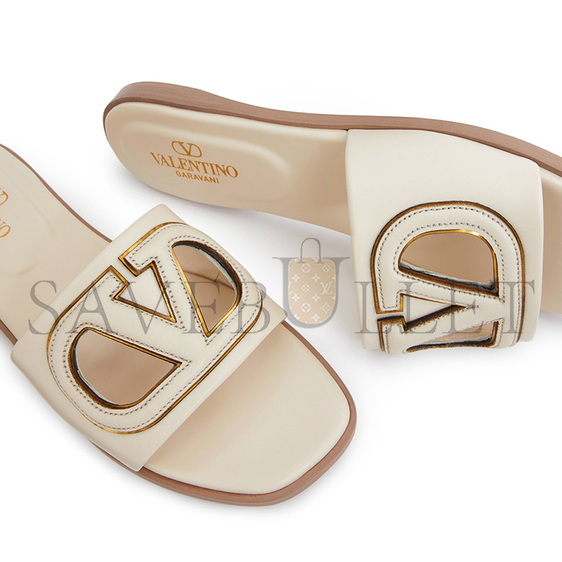 VALENTINO VLOGO CUT-OUT CALFSKIN SLIDE SANDAL WS0IB0RLL_B24